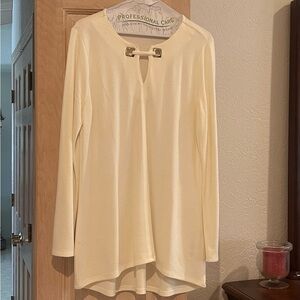 Elegant Cream Women's Top